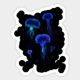 Space Jellyfish watercolor Sticker